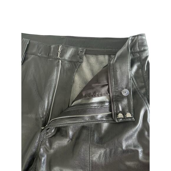7 FOR ALL MANKIND FAUX LEATHER EASY TROUSER IN BLACK NWT SIZE 31 - Picture 5 of 10